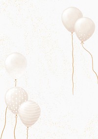 Beige party balloons background