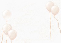 Beige party balloons background