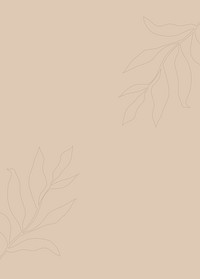 Beige botanical aesthetic background