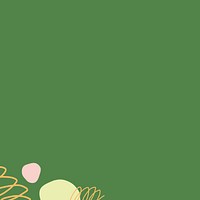 Green abstract background, organic shape border