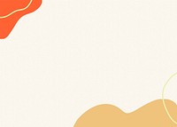 Minimal beige background, orange wavy border