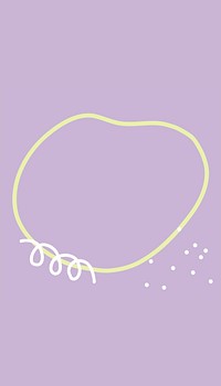 Pastel purple iPhone wallpaper, circle frame