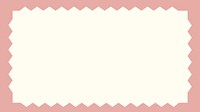 Pink zig-zag frame desktop wallpaper, beige design