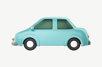 Blue car, 3D vehicle illustration psd