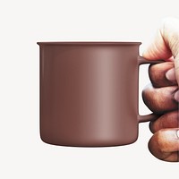 Brown coffee mug isolated design