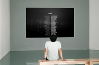 Exhibition film screen editable mockup psd