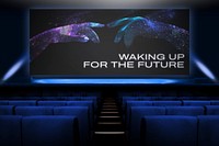 Cinema screen editable mockup psd