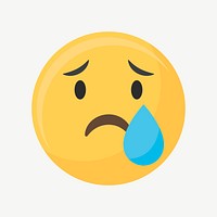 Crying emoticon psd