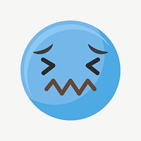 Upset emoticon psd