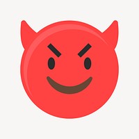 Smile devil emoticon vector