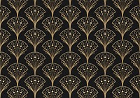 Gatsby palmette patterned background, dark brown design