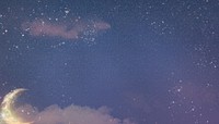 Crescent moon sky background, aesthetic design