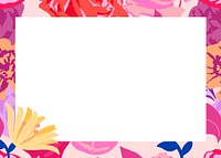 Colorful flower frame background, botanical aesthetic