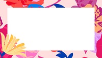 Colorful  flower illustration frame background