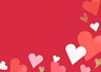 Pink Valentine's Day background, heart border