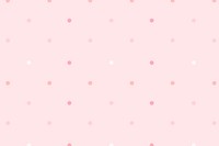 Pink polka dot background, cute pattern 