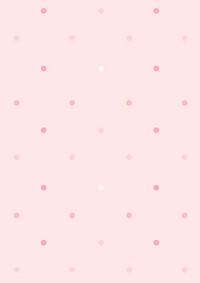 Pink polka dot background, cute pattern 