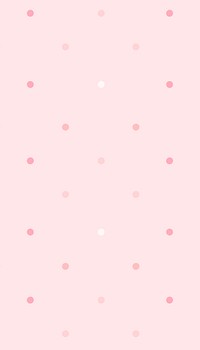 Pink polka dot iPhone wallpaper, cute pattern 