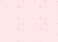 Pink polka dot background, cute pattern 