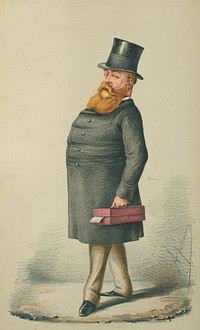 Statesmen No.20: Caricature of The Rt Hon Hugh C.E. Childers.Caption reads: "A returned colonist." by Carlo Pellegrini.