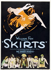 This is a poster for the 1921 film Skirts.