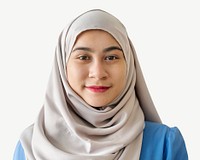 Muslim woman traditional portrait psd