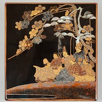 Writing Box with Design of Six Poets under a Cherry Tree and a Pine