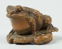 Netsuke of Toad on a Sandal