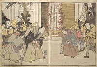 Amusements of Kabuki Actors of the "Third Floor" [Dressing Room], by Shikitei Sanba by Utagawa Toyokuni