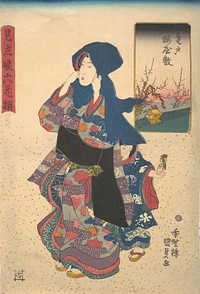 Six Poetic Sages as Young Women at the Plum Garden at Kameido by Utagawa Kunisada
