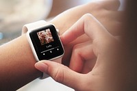 Smartwatch screen mockup psd