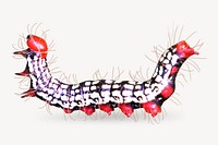 Colorful worm isolated design