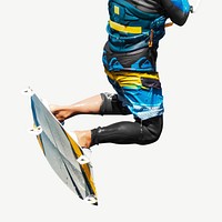 Kite surfing design element psd, sports photography