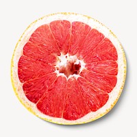 Grapefruit slice, isolated image