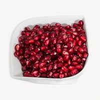 Red pomegranate, isolated image