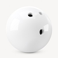 White bowling ball collage element
