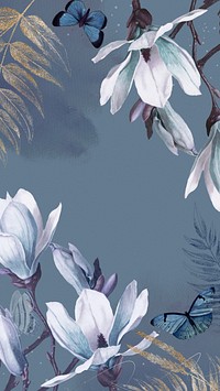 Blue flower iPhone wallpaper