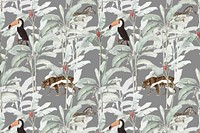 Toucan birds, plant background