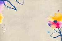 Flower watercolor illustration background