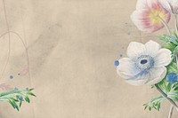 Vintage flower illustration background