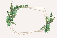 Plant frame, pastel background