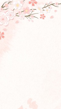 Pink flower phone wallpaper, pastel background