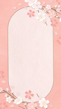 Pink flower phone wallpaper, japanese aesthetic background