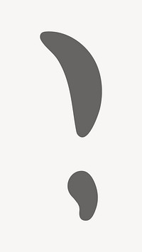 Exclamation mark collage element vector