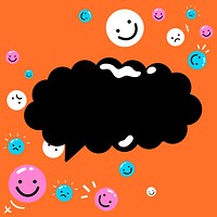 Emoticon speech bubble background