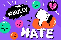 Bullying illustration background, colorful design