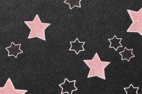 Pink star black background