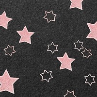 Pink star black paper background
