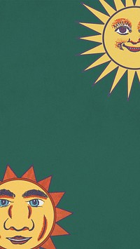 Green celestial sun iPhone wallpaper