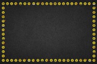 Black vintage emoticon frame background